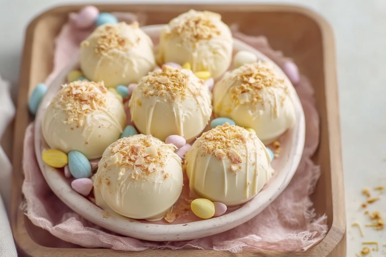 Banana Pudding Easter Truffles featured