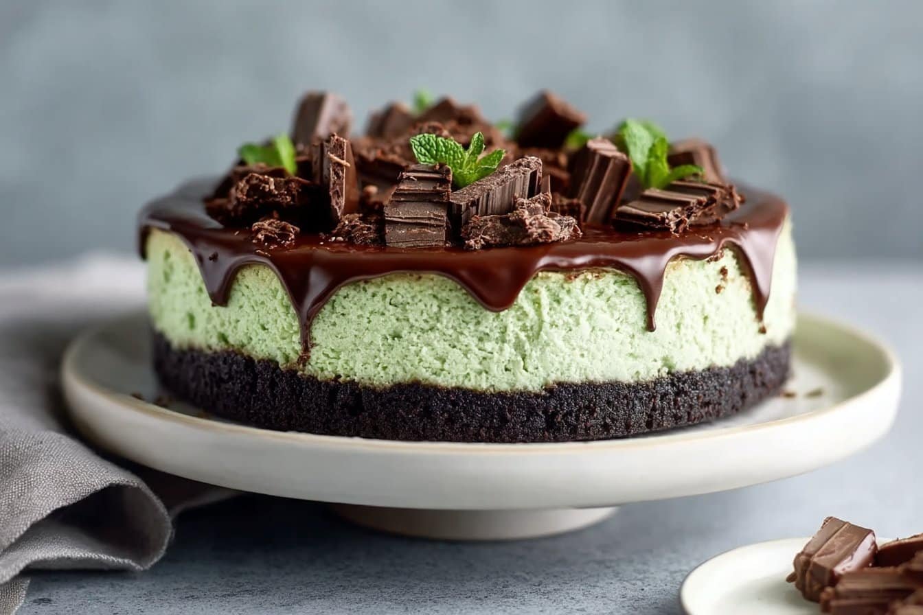 Mint Chocolate Cheesecake featured