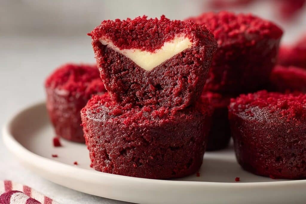 Red Velvet Brownie Bites featured