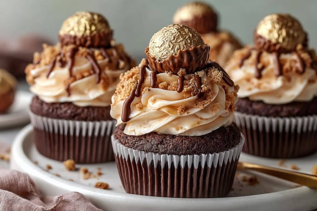 Ferrero Rocher Cupcakes featured