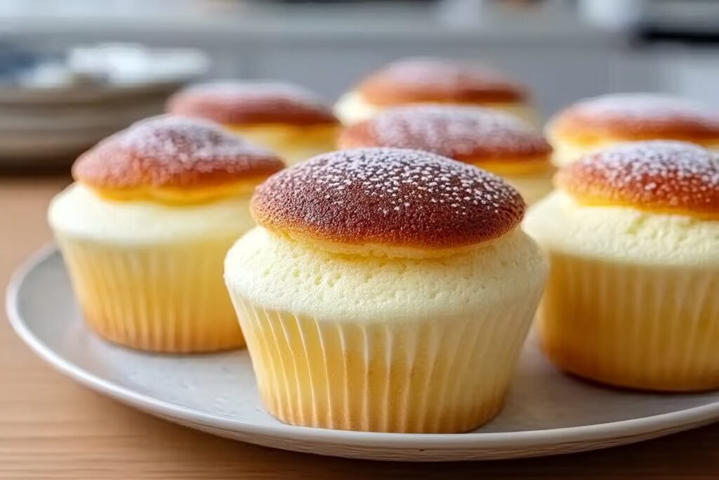 Japanese Cotton Cheesecake Cupcakes featured