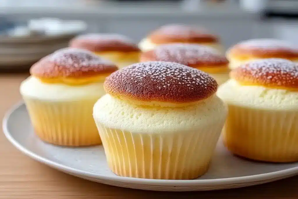 Japanese Cotton Cheesecake Cupcakes featured