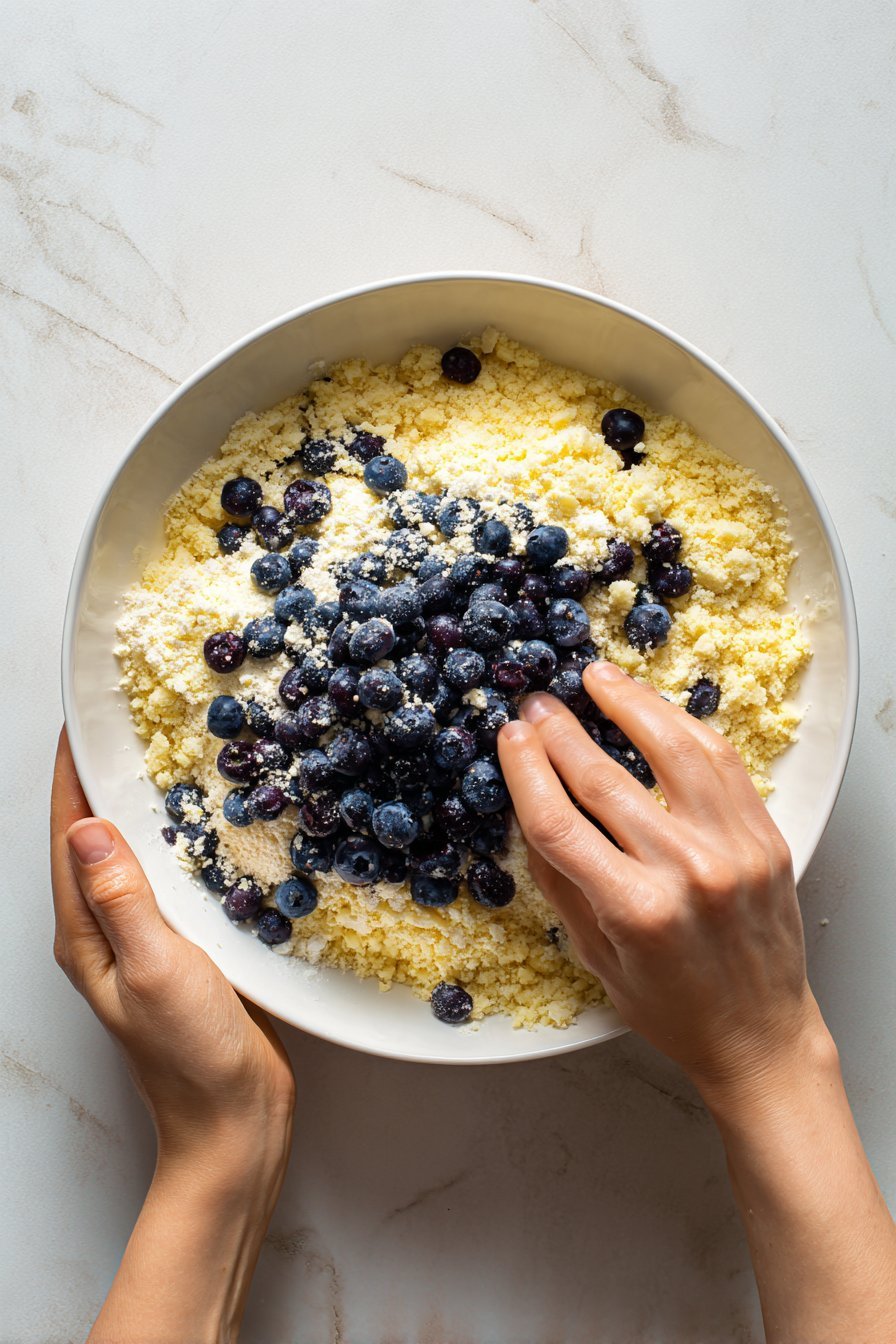Blueberry Cheesecake Dump Cake instructions process