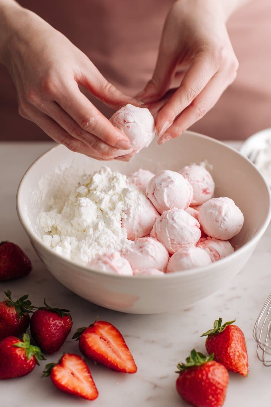 Strawberry Shortcake Truffles instructions process