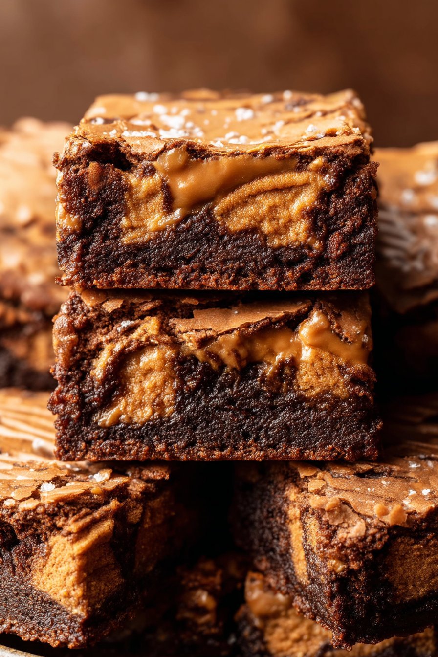 Biscoff Cookie Butter Brownies serving