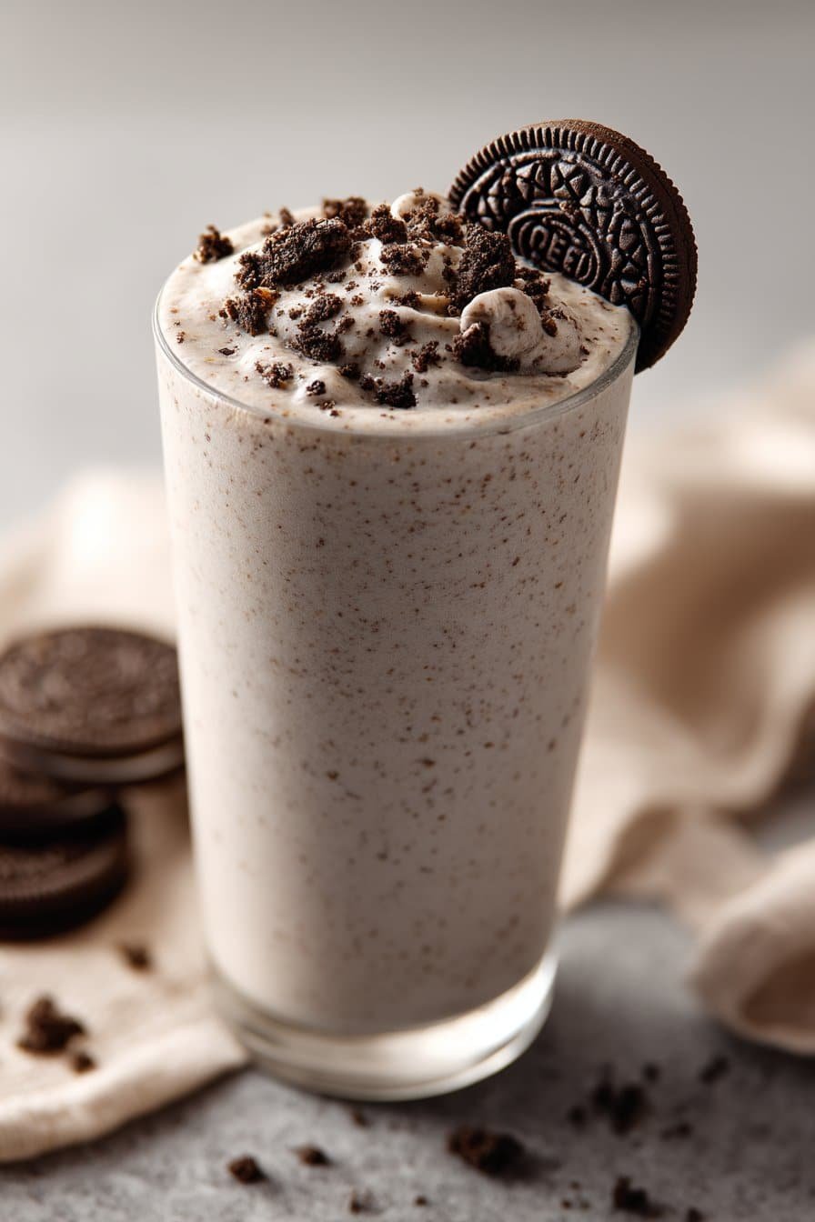 Oreo Milkshake serving