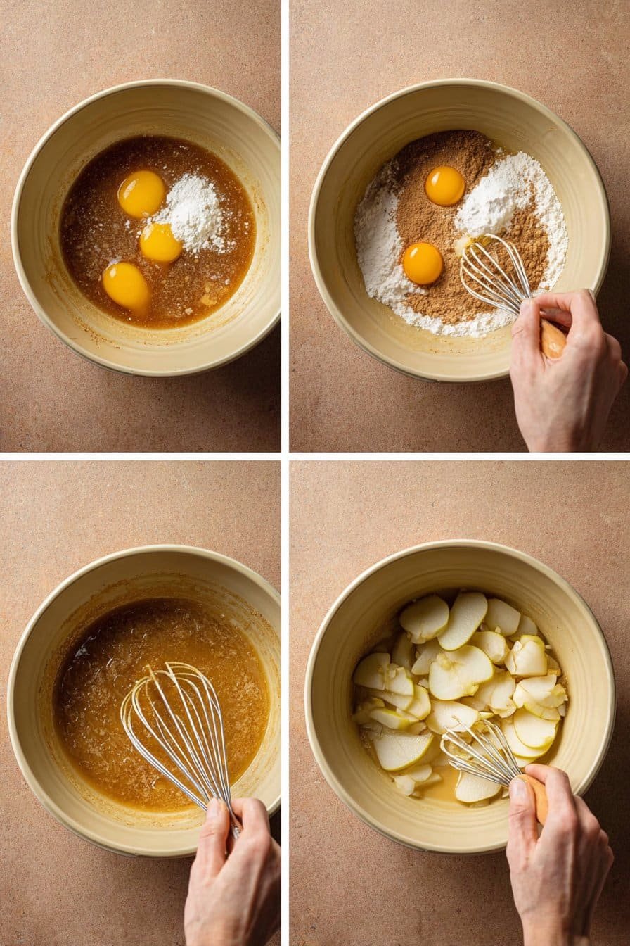 Spiced Pear Cake instructions process