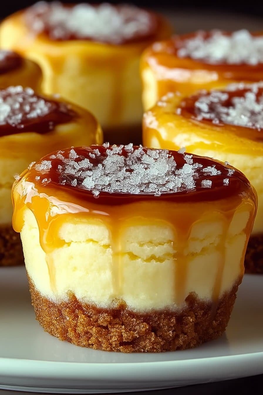 Creme Brulee Cheesecake Cupcakes serving