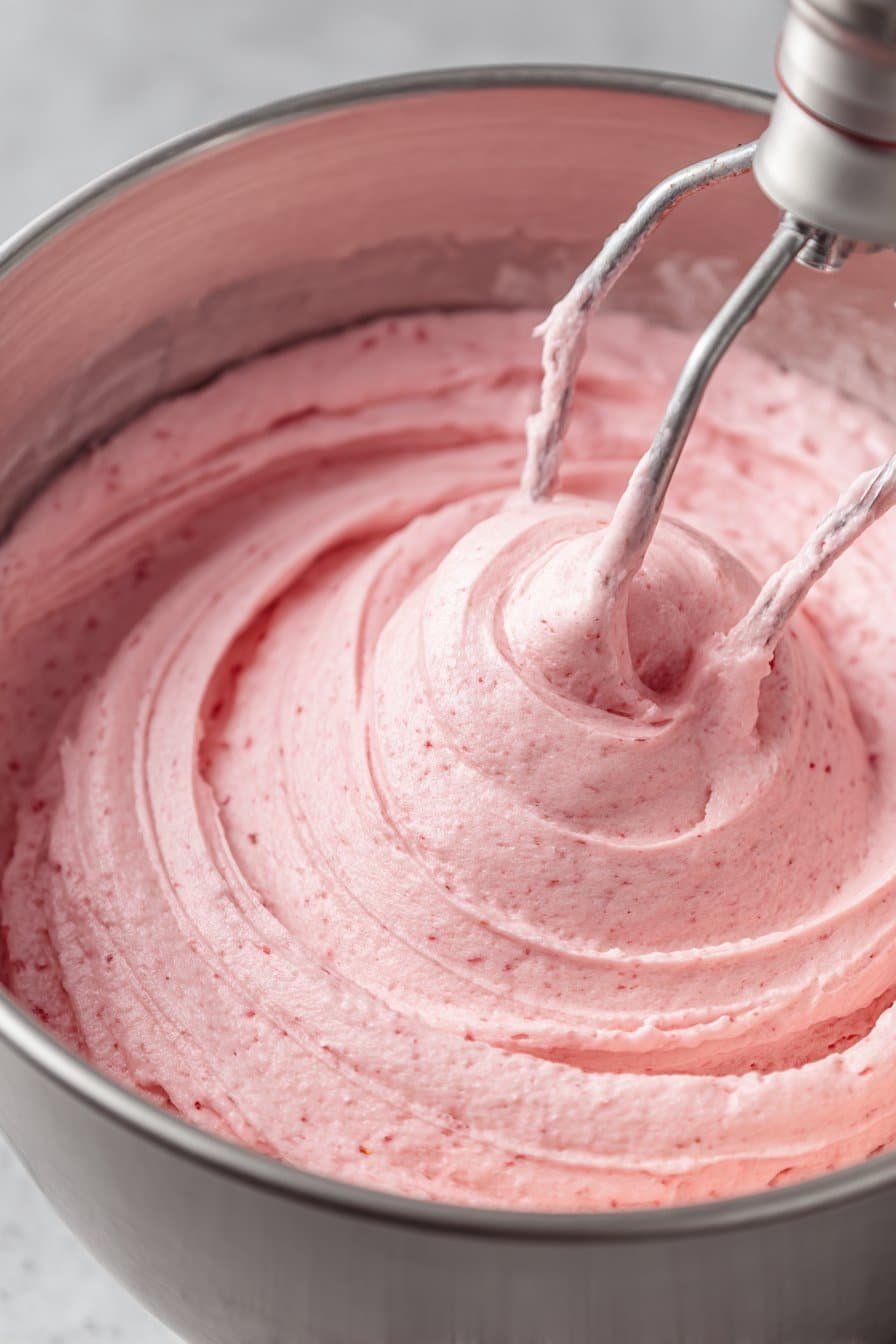 Strawberry Milkshake Cupcakes instructions process