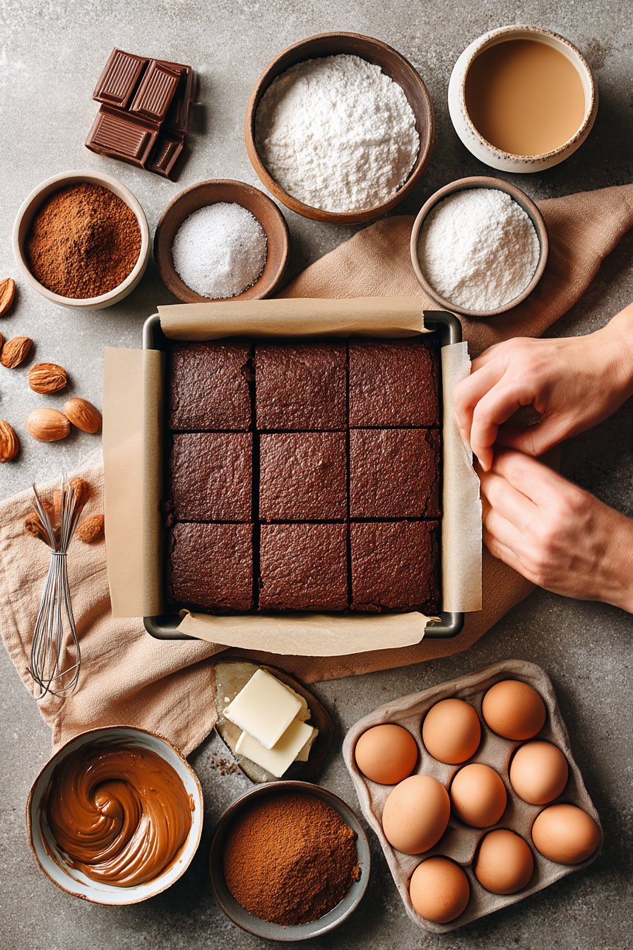 Biscoff Cookie Butter Brownies instructions process