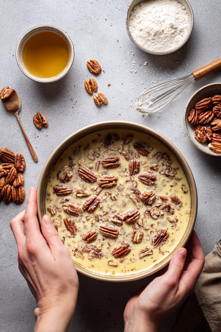 Browned Butter Pecan Cheesecake instructions process