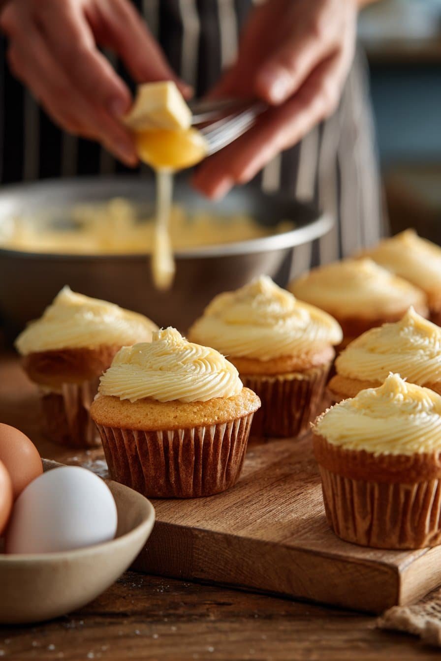 Vanilla Brown Butter Cupcakes instructions process