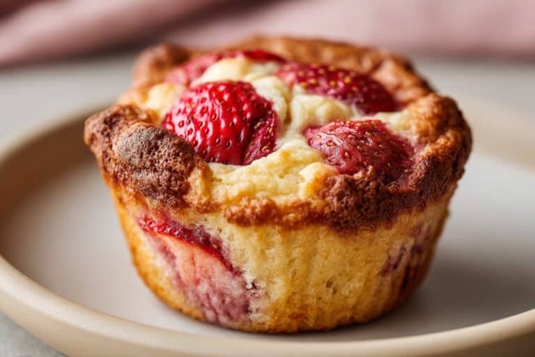 Strawberry Protein Muffins featured