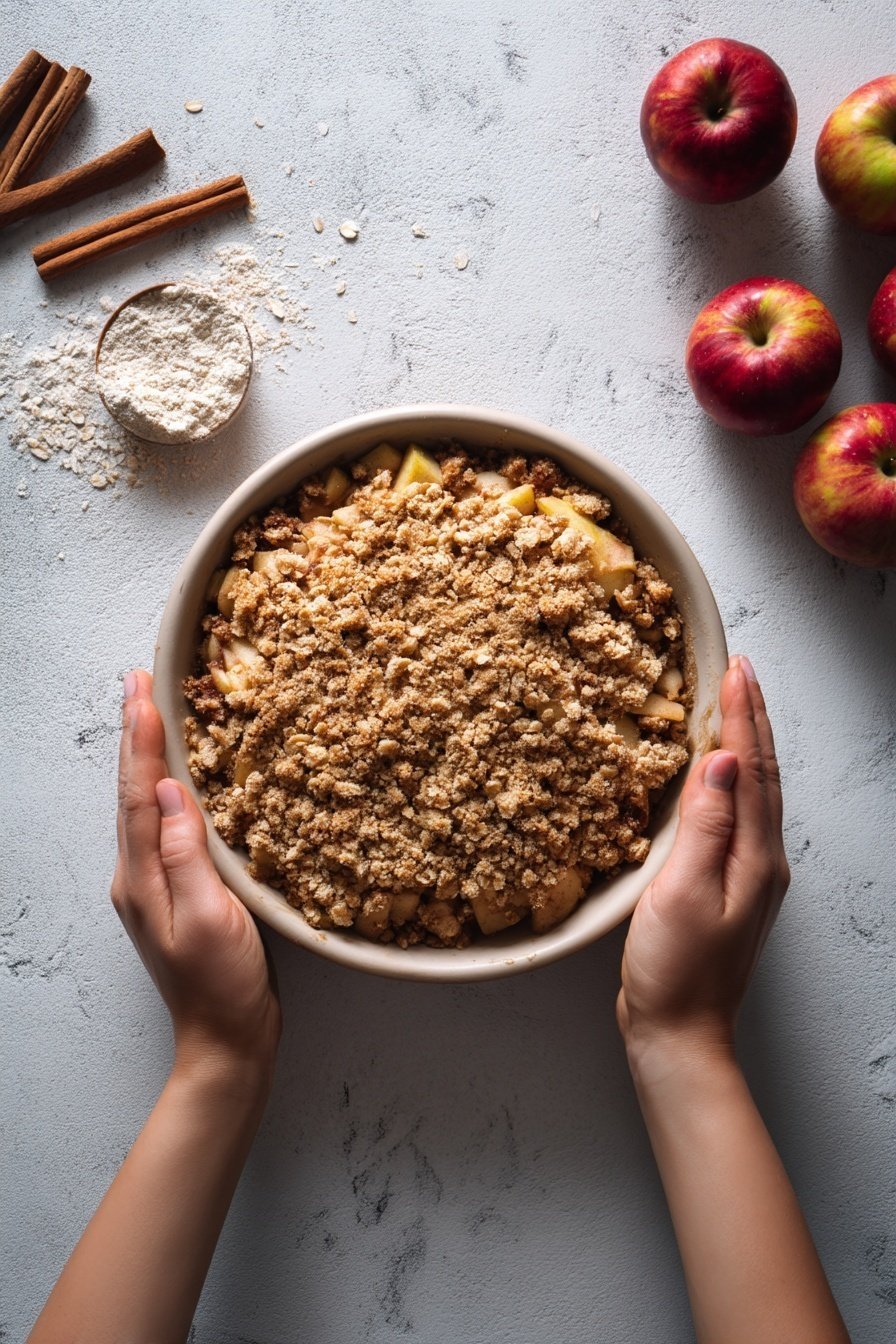 High Protein Apple Crisp instructions process