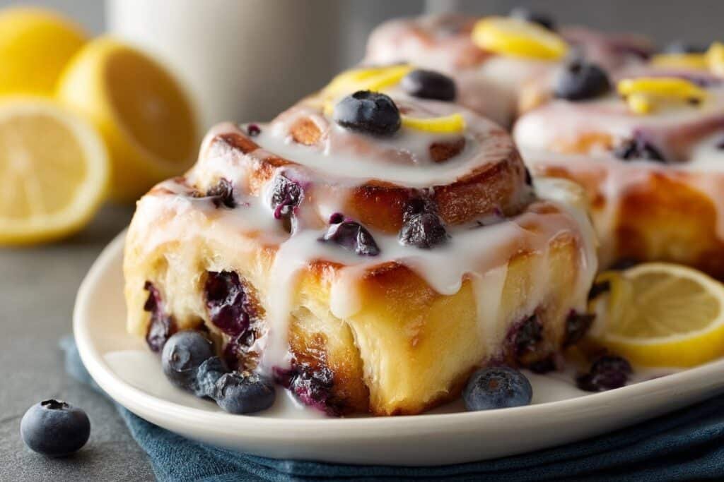 Lemon Blueberry Sweet Rolls featured