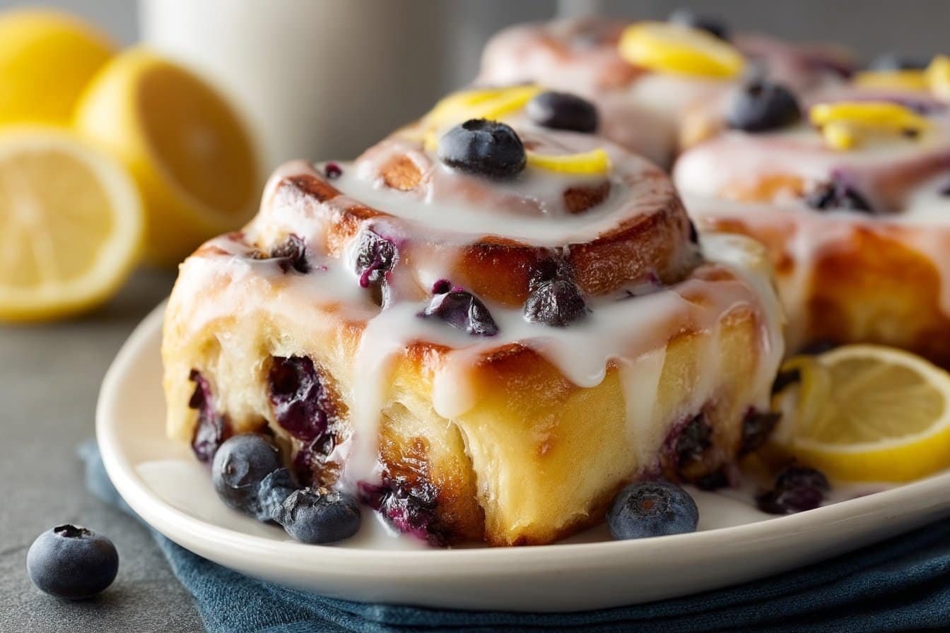 Lemon Blueberry Sweet Rolls featured