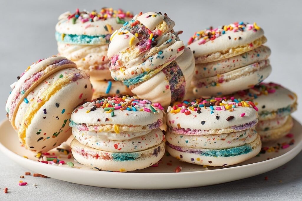 Funfetti Macarons featured