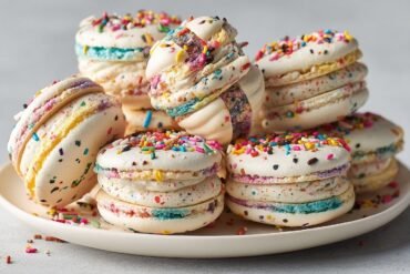 Funfetti Macarons featured