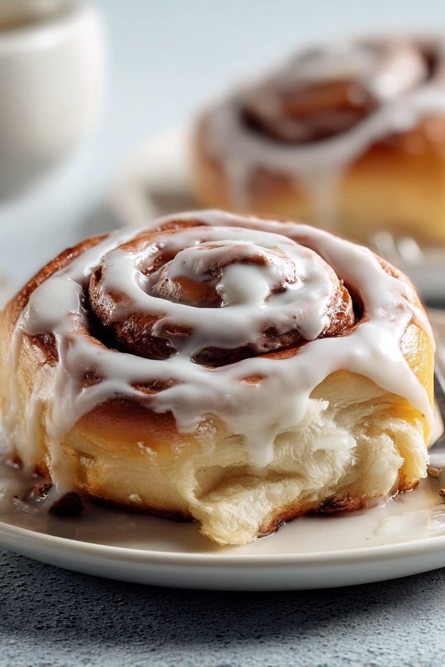 Cookie Monster Cinnamon Rolls serving