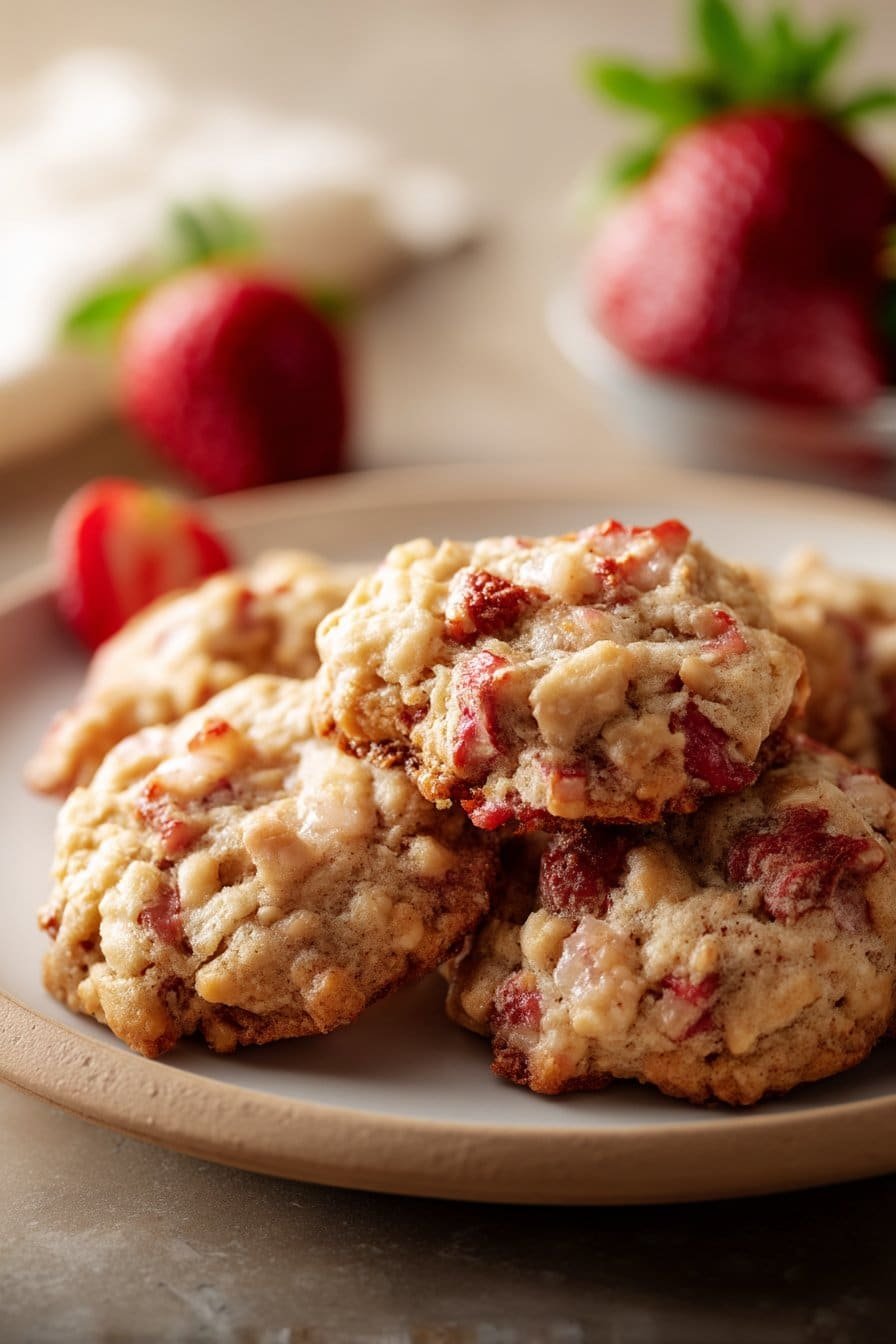 Strawberry Crunch Cookies serving
