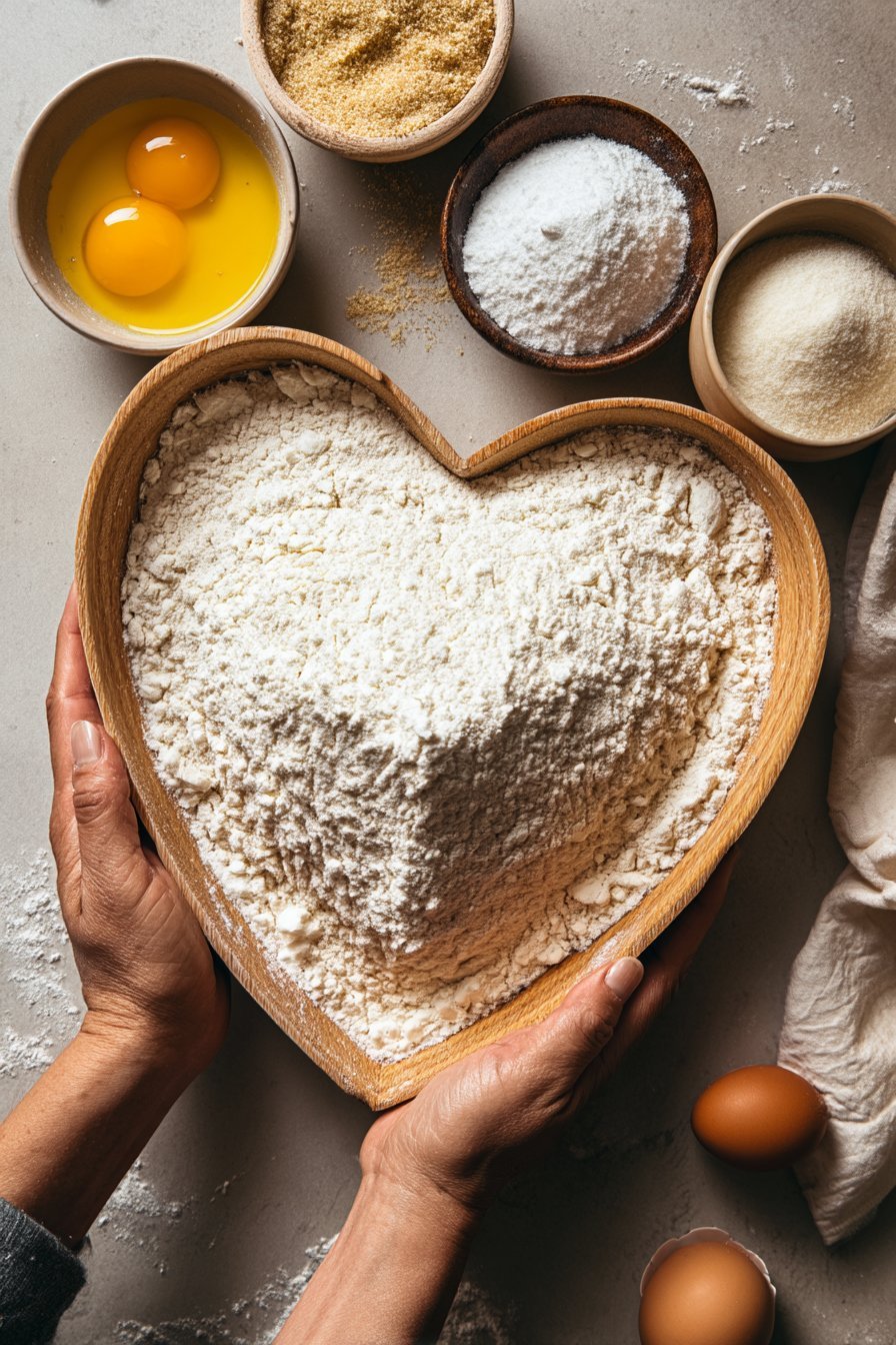 Heart Shaped Cookie Cake instructions process