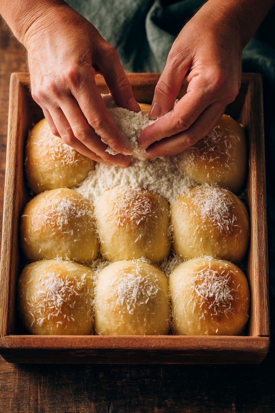 Coconut Cream Buns instructions process