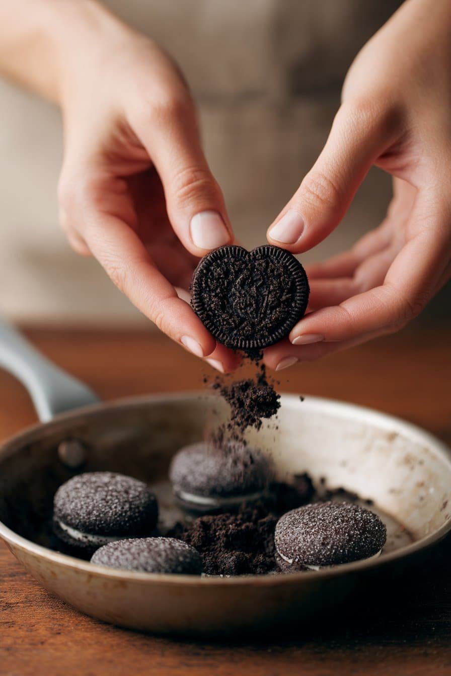 Heart Oreo Truffles instructions process