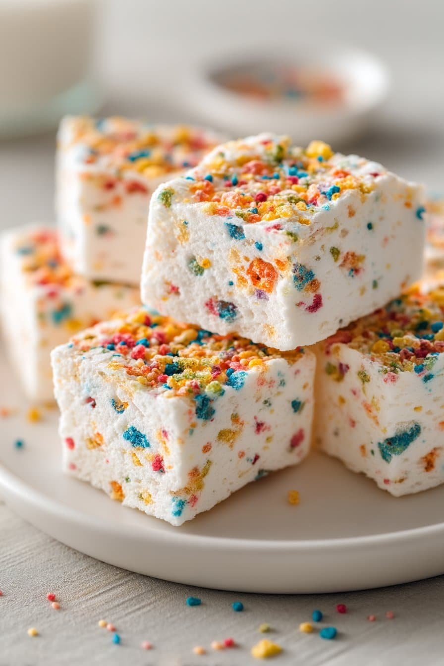 Fruity Pebble Vanilla Marshmallows Cookies serving