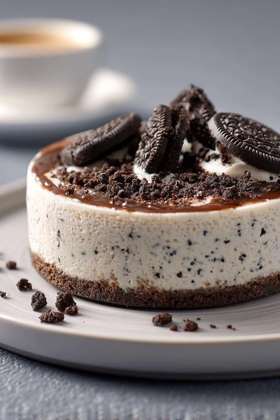 Protein Oreo Cheesecake serving