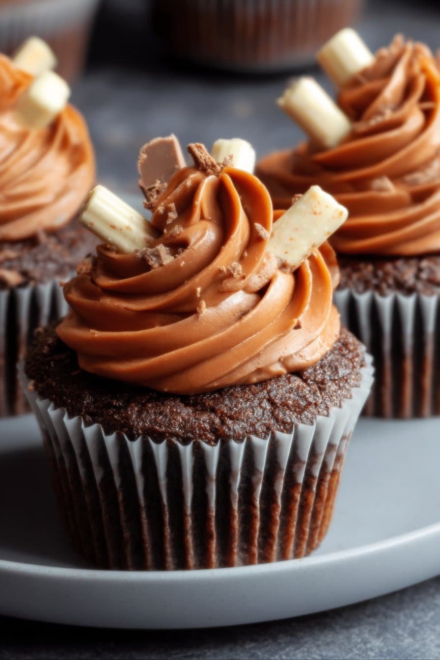 Bonfire Chocolate Nutella Cupcakes serving