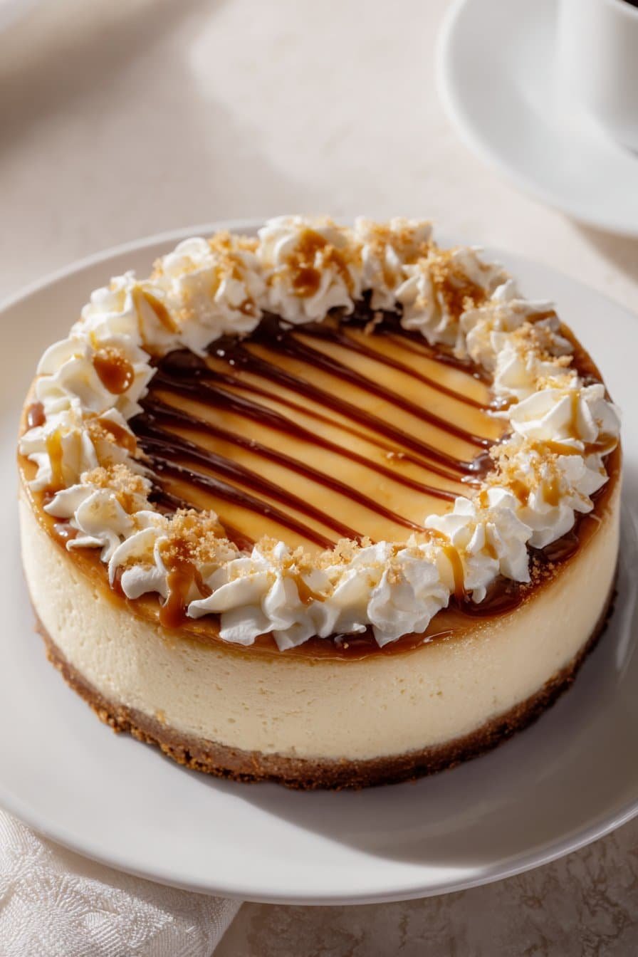Caramel Macchiato Cheesecake serving