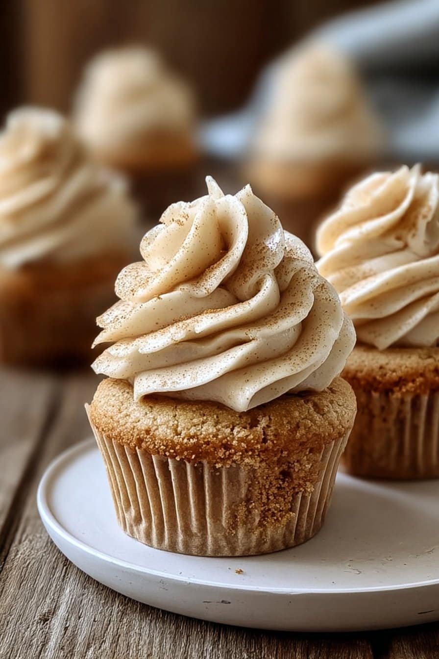 Vanilla Brown Butter Cupcakes serving