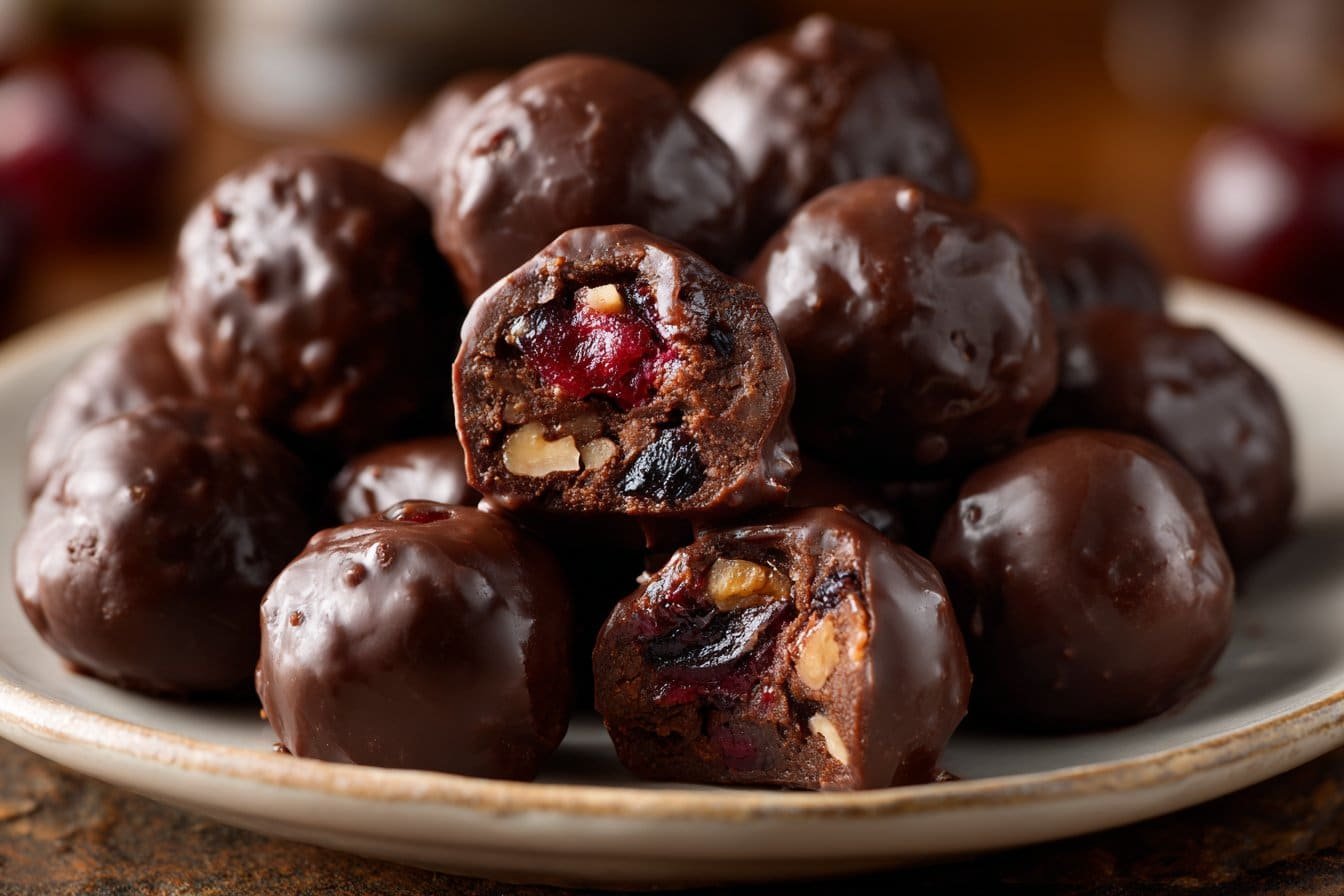 Cherry Bourbon Balls featured