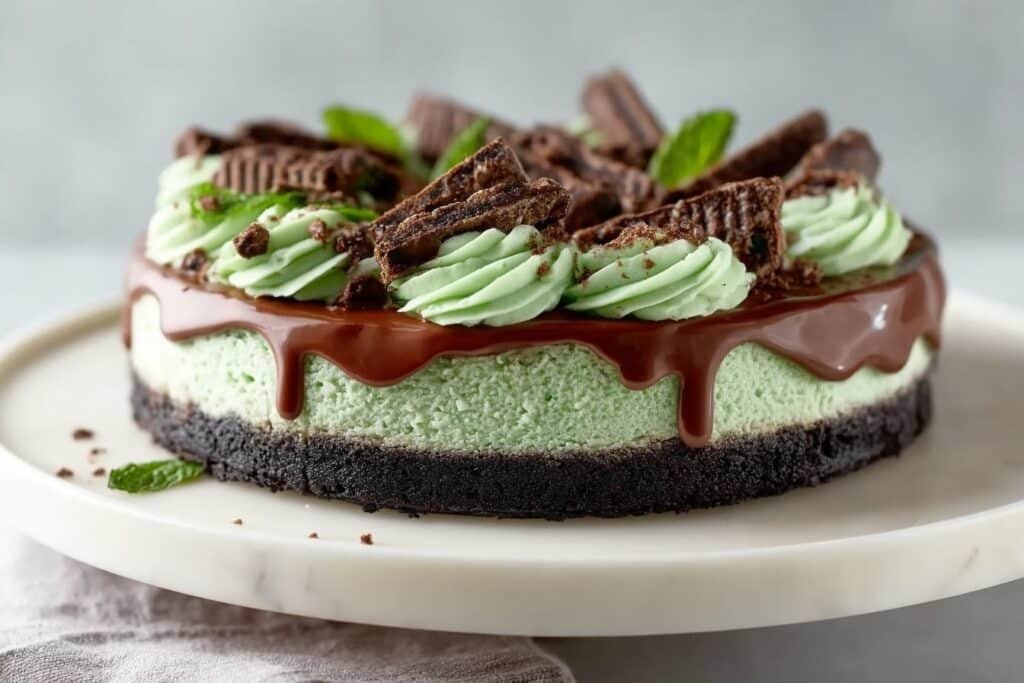 Mint Chocolate Cheesecake featured