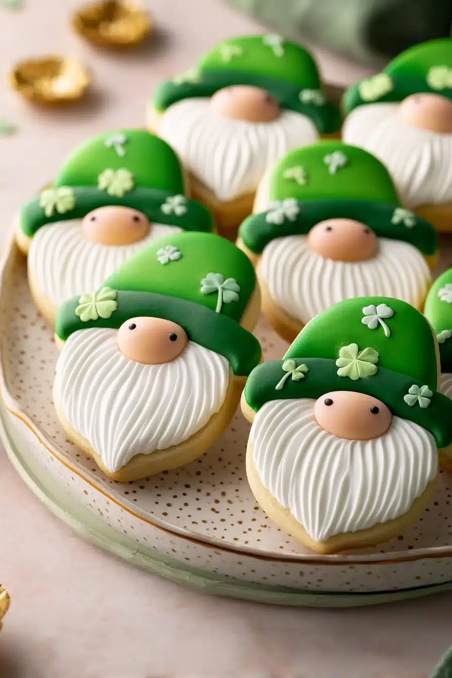 St. Patrick's Day Gnome Cookies serving