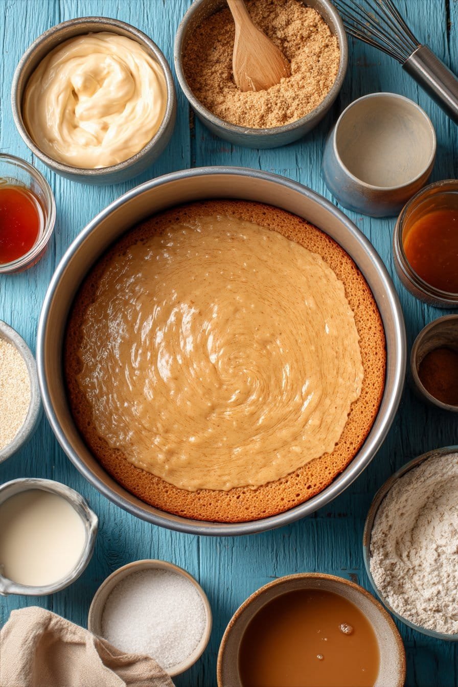 Apple Spice Cake with Brown Sugar Icing instructions process