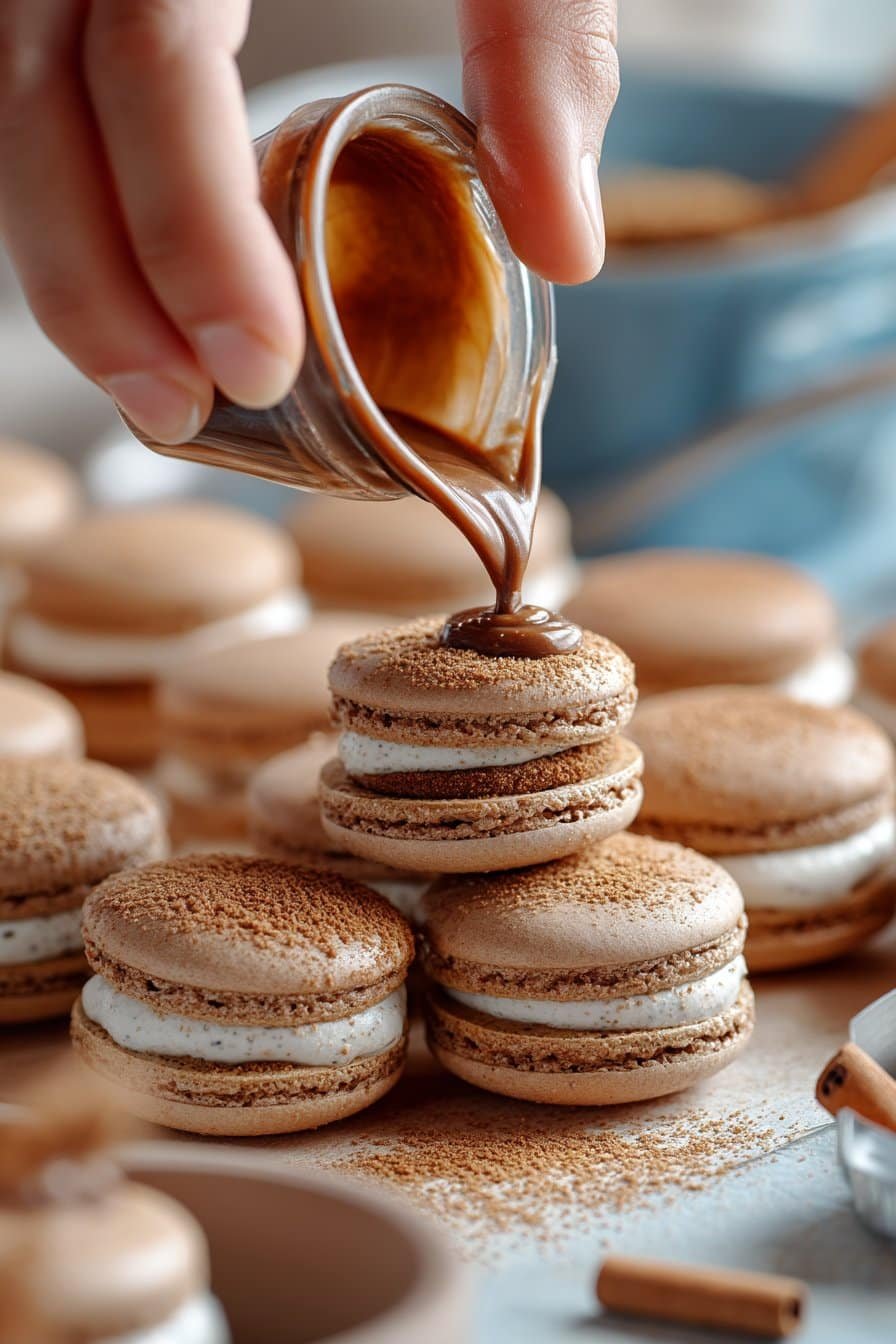 Biscoff Cookie Butter Macarons instructions process