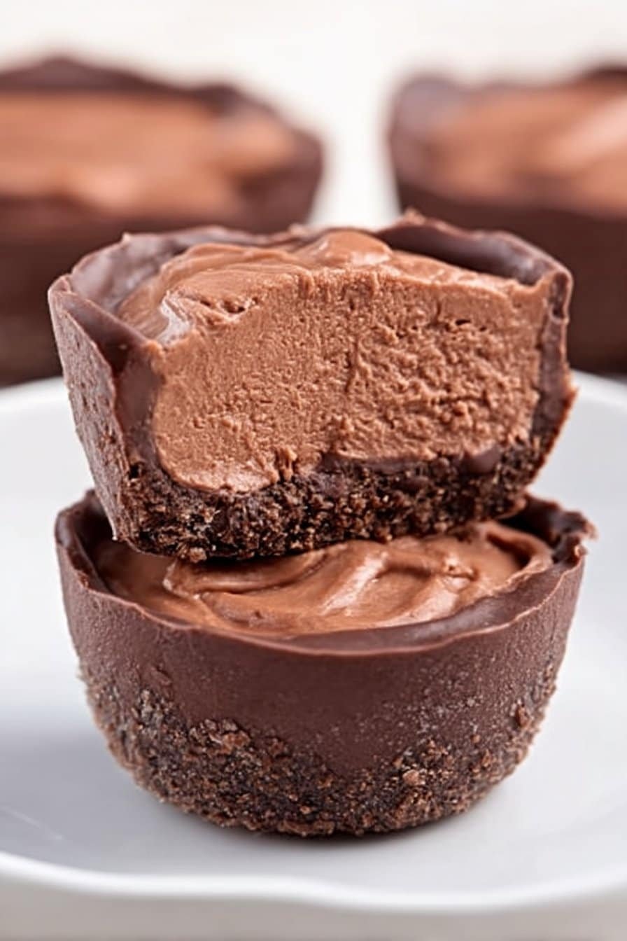 Nutella Cheesecake Chocolate Cups serving