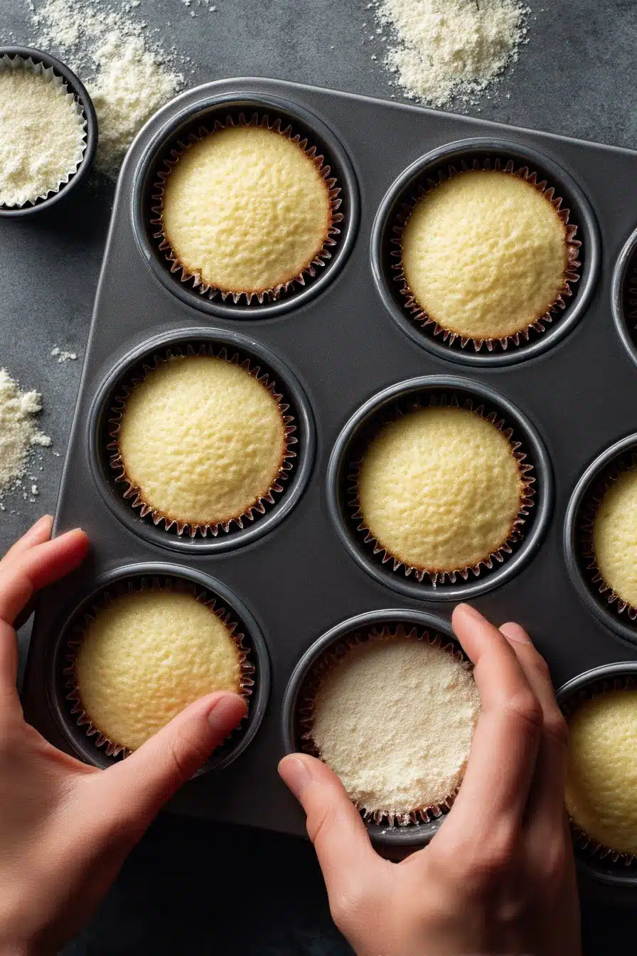 Japanese Cotton Cheesecake Cupcakes instructions process