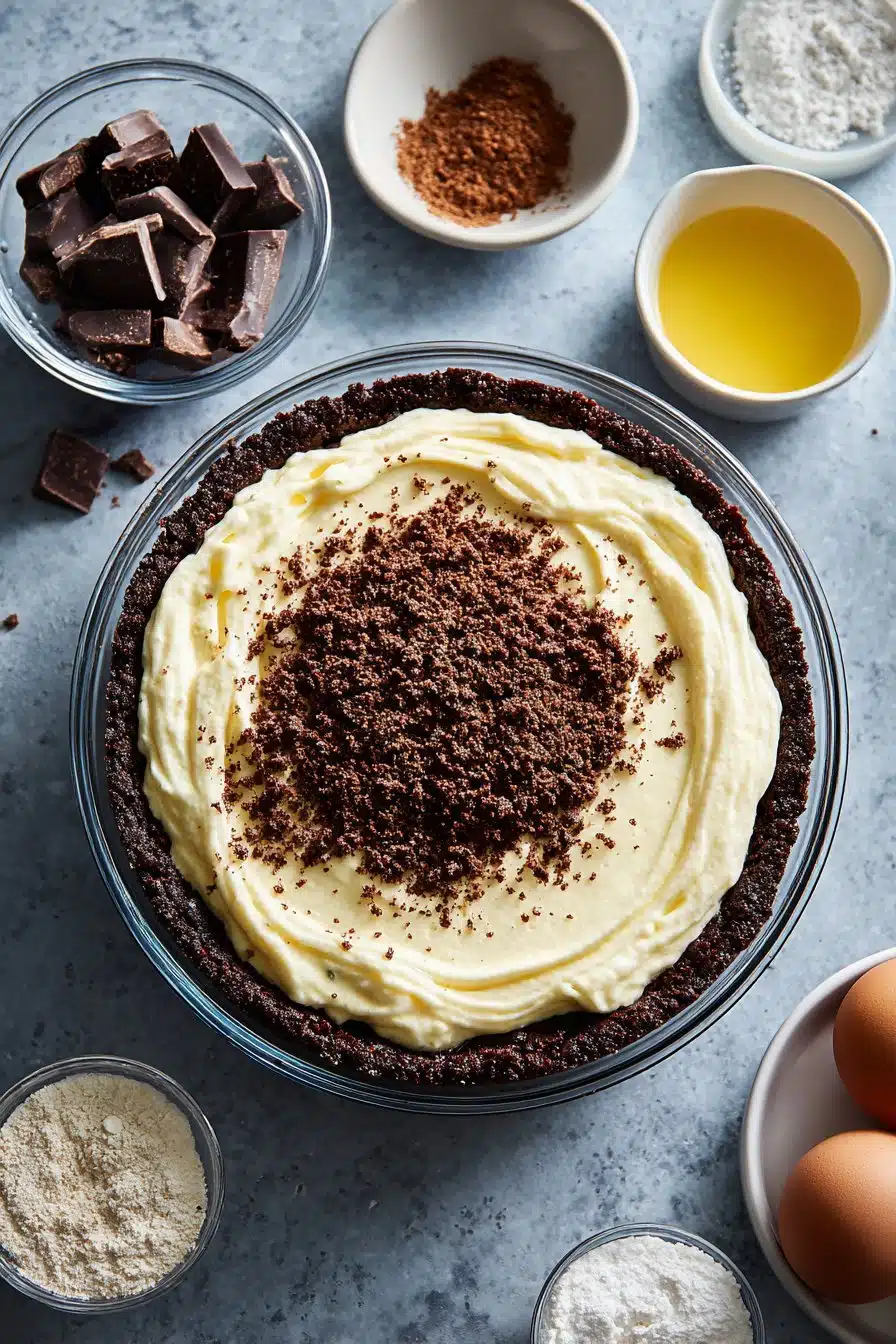 Decadent Brownie Bottom Cheesecake instructions process