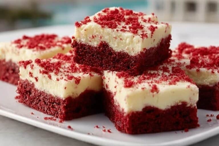 Red Velvet Cookie Bars featured