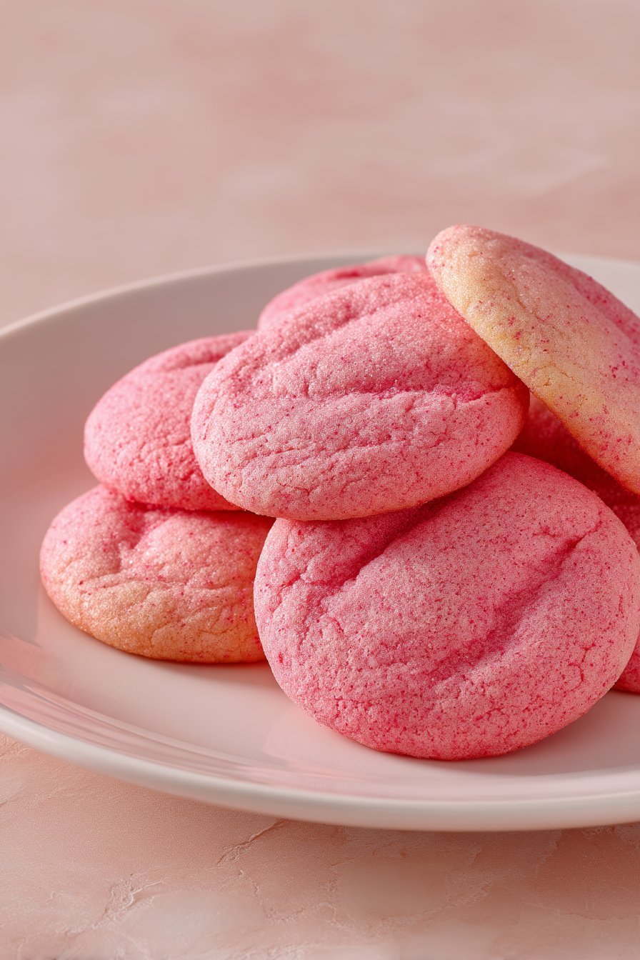 Strawberry Kiss Cookies serving