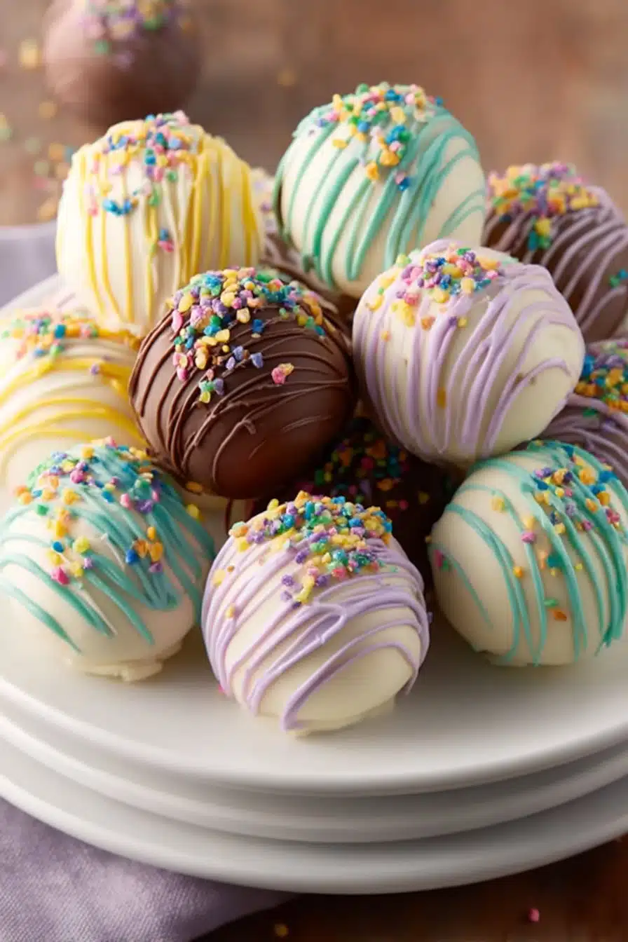 Easter Egg Oreo Cookie Balls serving