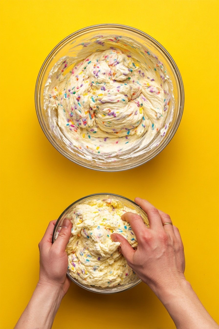 Fruity Pebble Vanilla Marshmallows Cookies instructions process