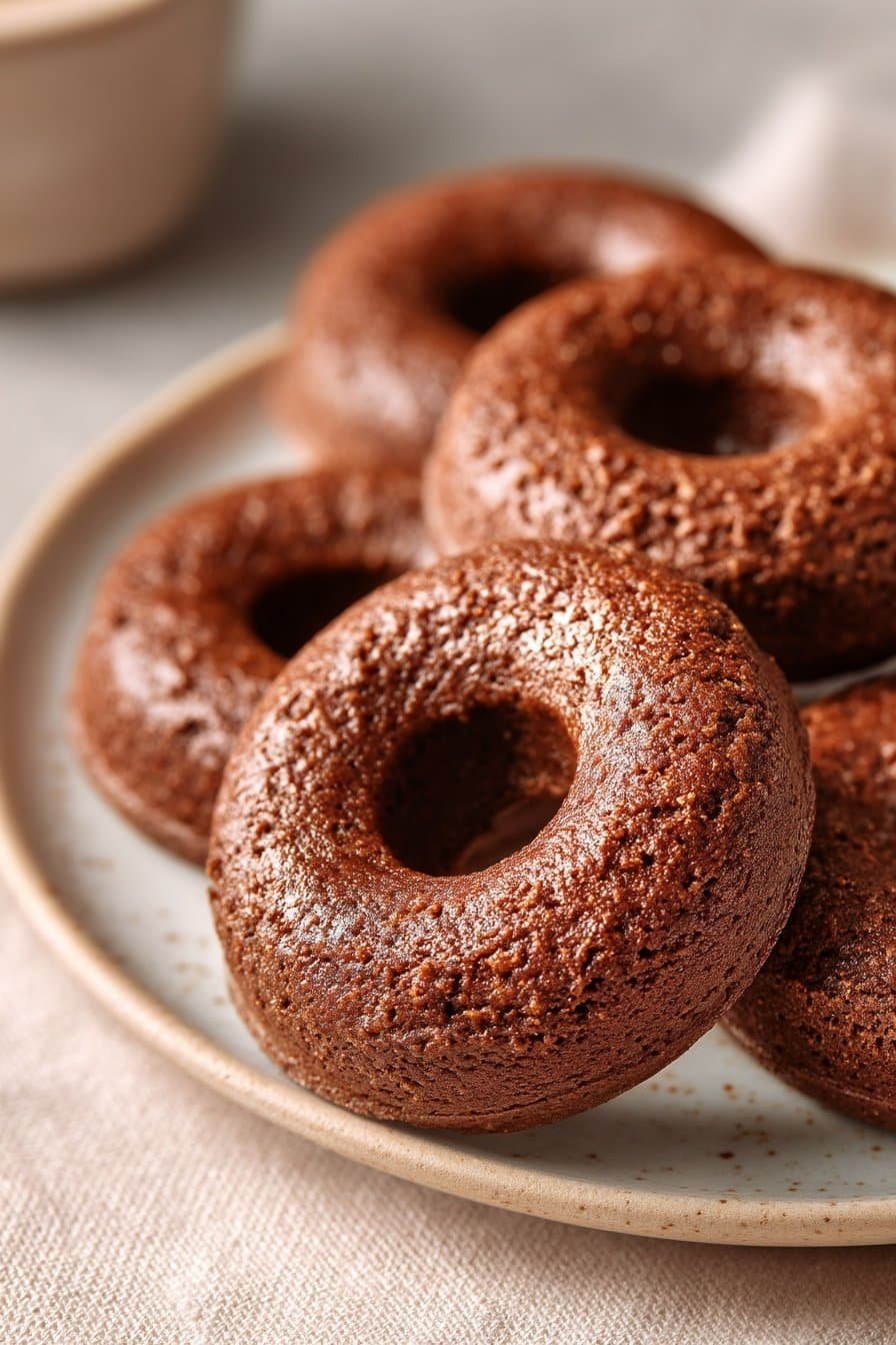 Chocolate Protein Donuts serving