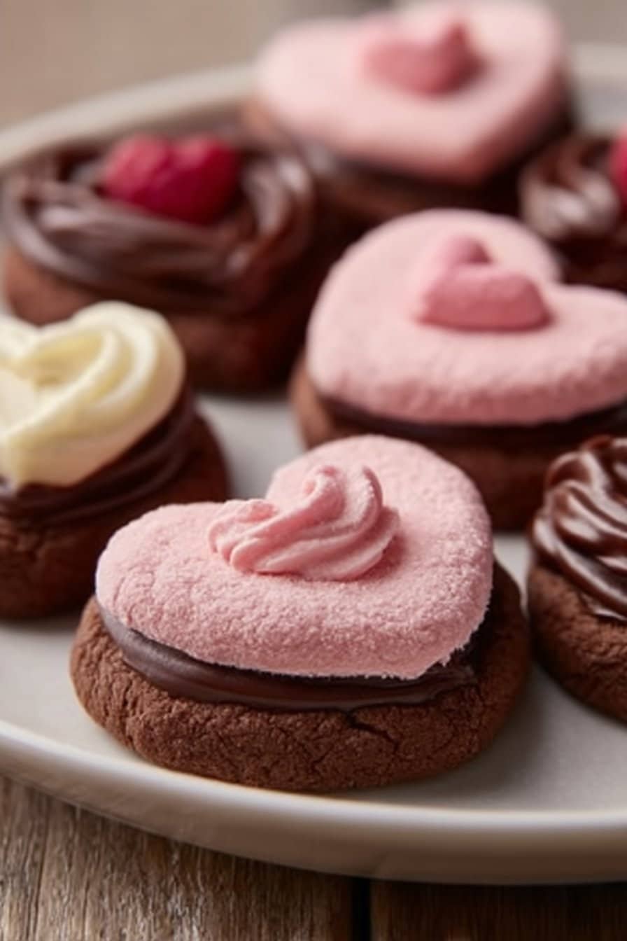 Valentine Ganache Cookies serving