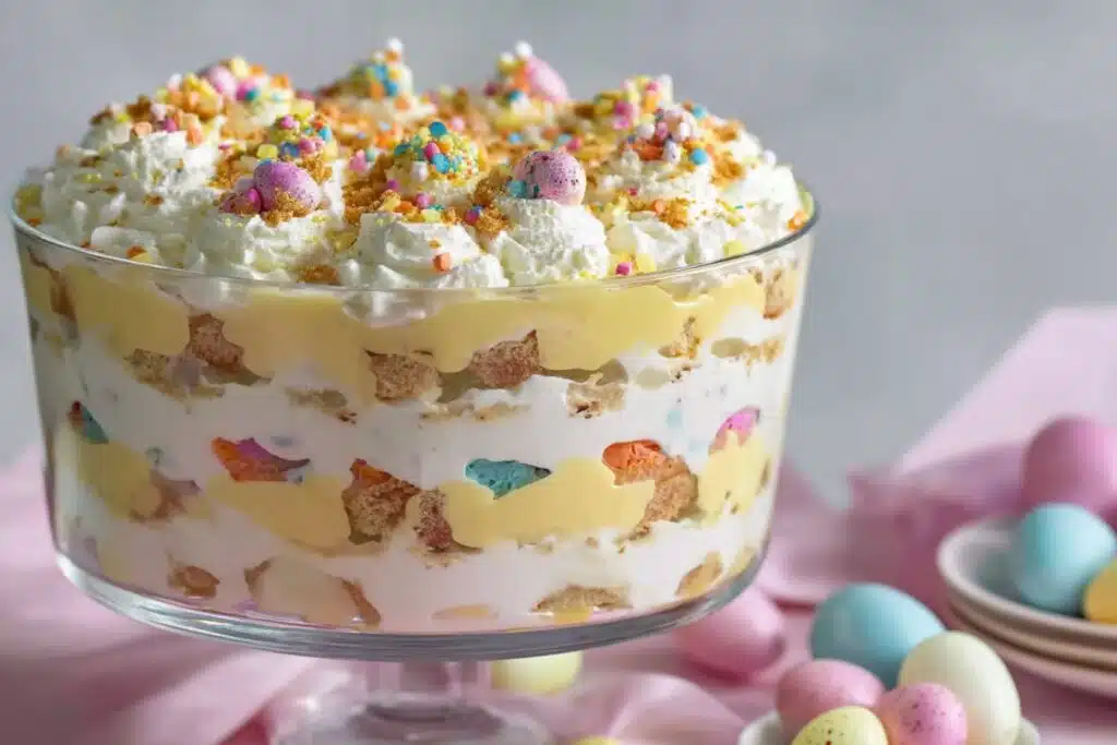 Easter Trifle Dessert featured