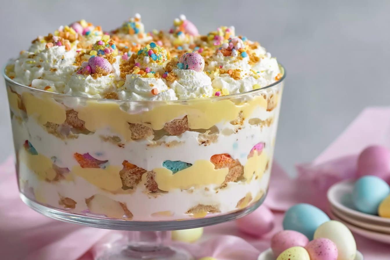 Easter Trifle Dessert featured