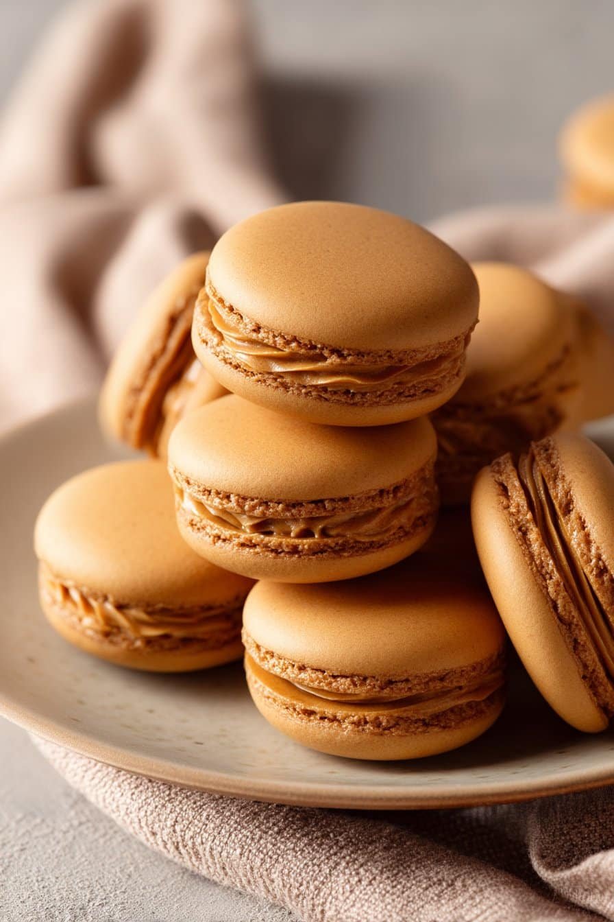 Biscoff Cookie Butter Macarons serving