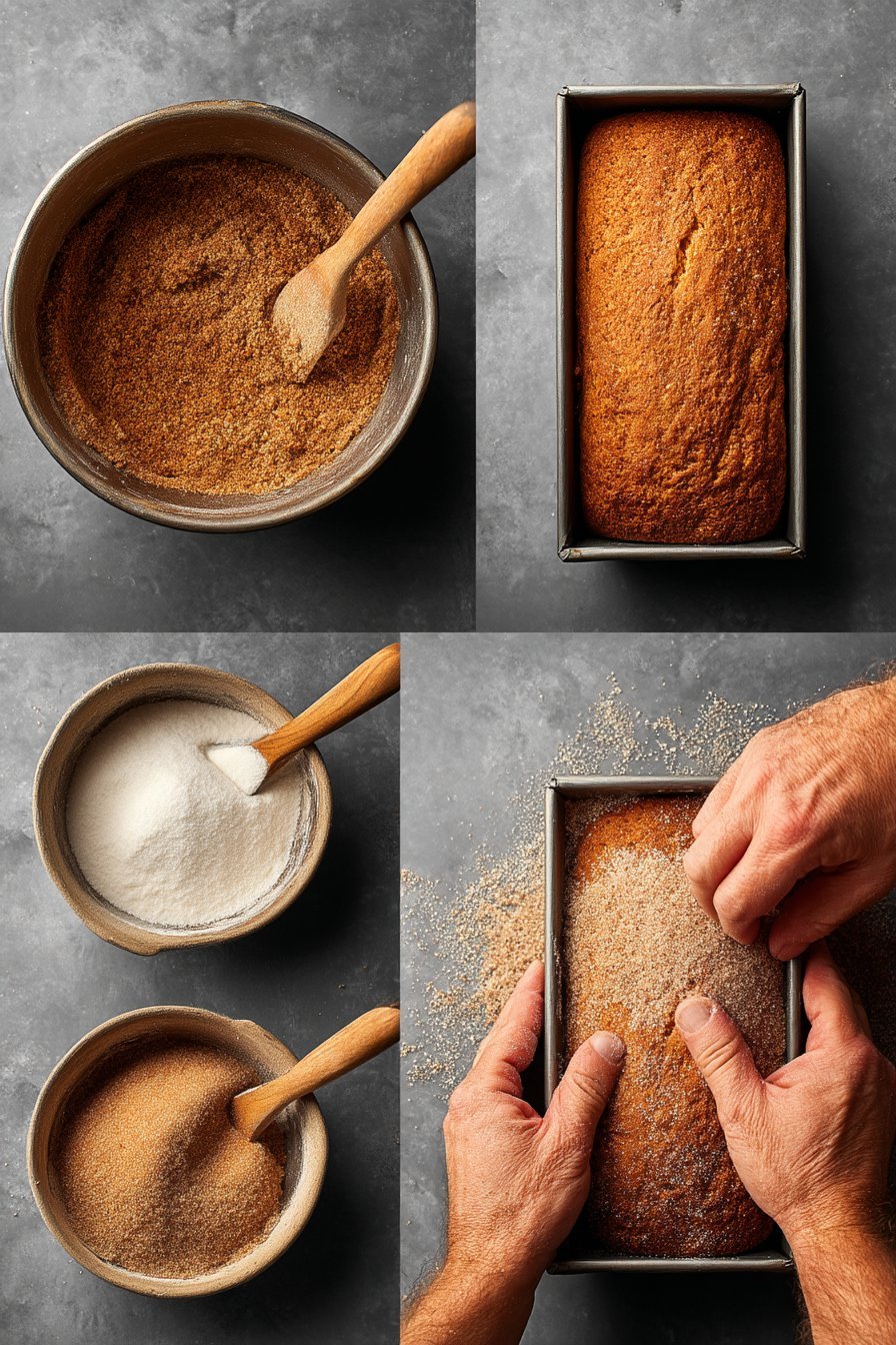 Cinnamon Sugar Donut Bread instructions process